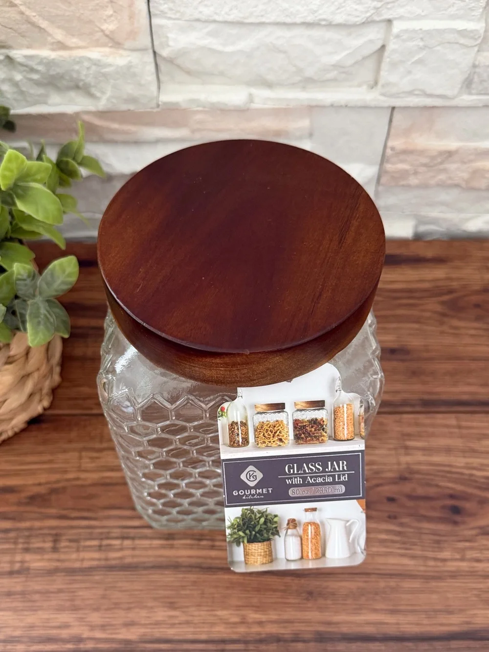 🆕 Glass Honeycomb 80oz Jar / Canister!